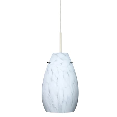 Besa Lighting Pera 9 Cord Pendant, Carrera, Satin Nickel Finish, 1x100W Incandescent 1JT-412619-SN